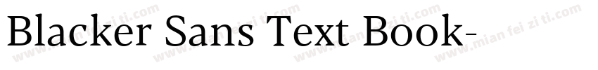 Blacker Sans Text Book字体转换